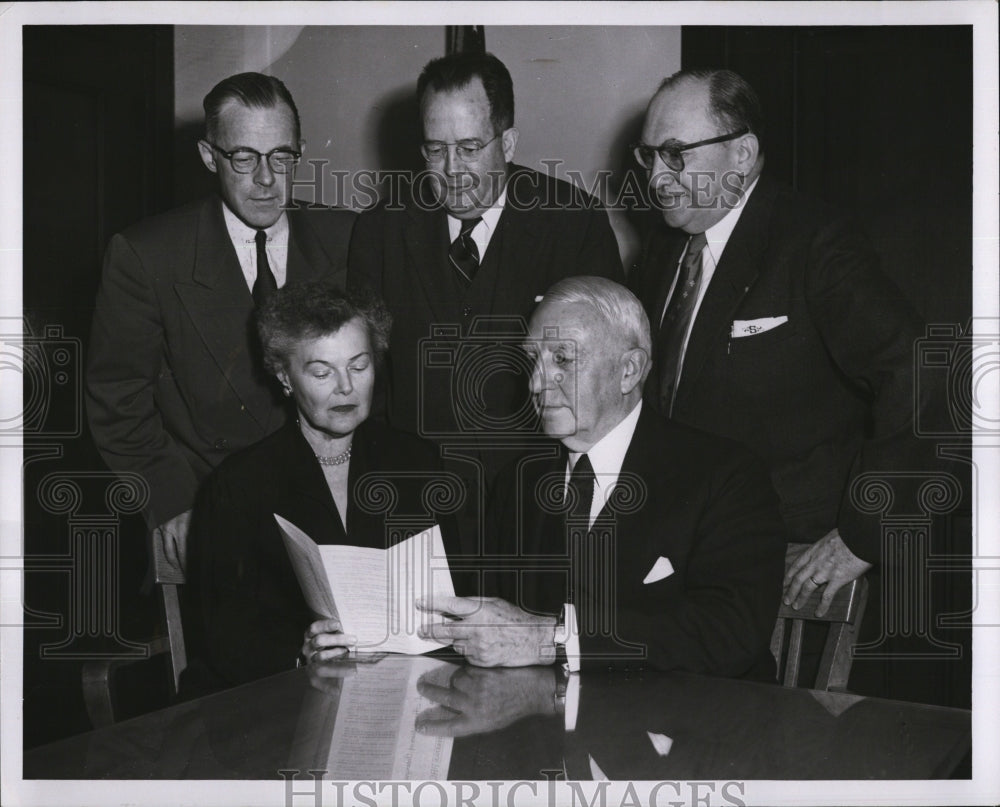 1954 Press Photo Mass Committee Catholics, Protestants & Jews - Historic Images