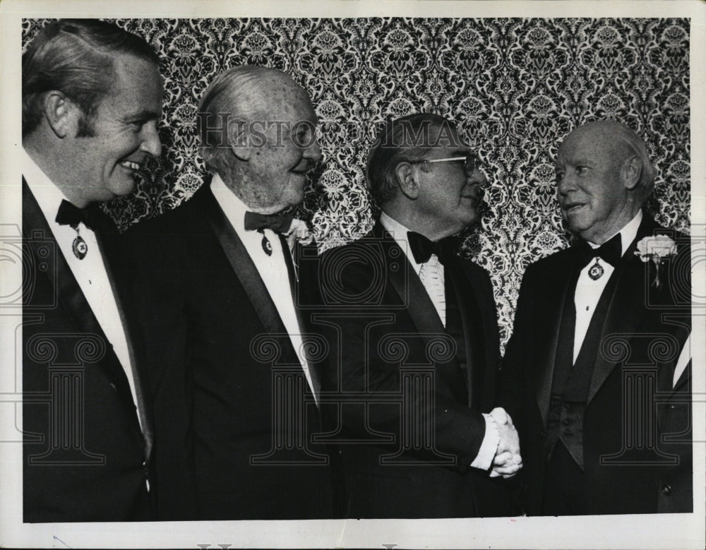 1972 Press Photo Clover Club Herb Waite, Charlie Coyle, Wilbur Mills &amp; John Murr - Historic Images