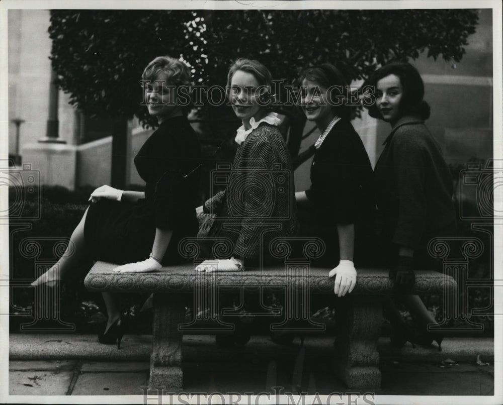 1961 Press Photo Iynne McWilliams, Jane Porter.Michelle Veilleux,Ferne Mints - Historic Images