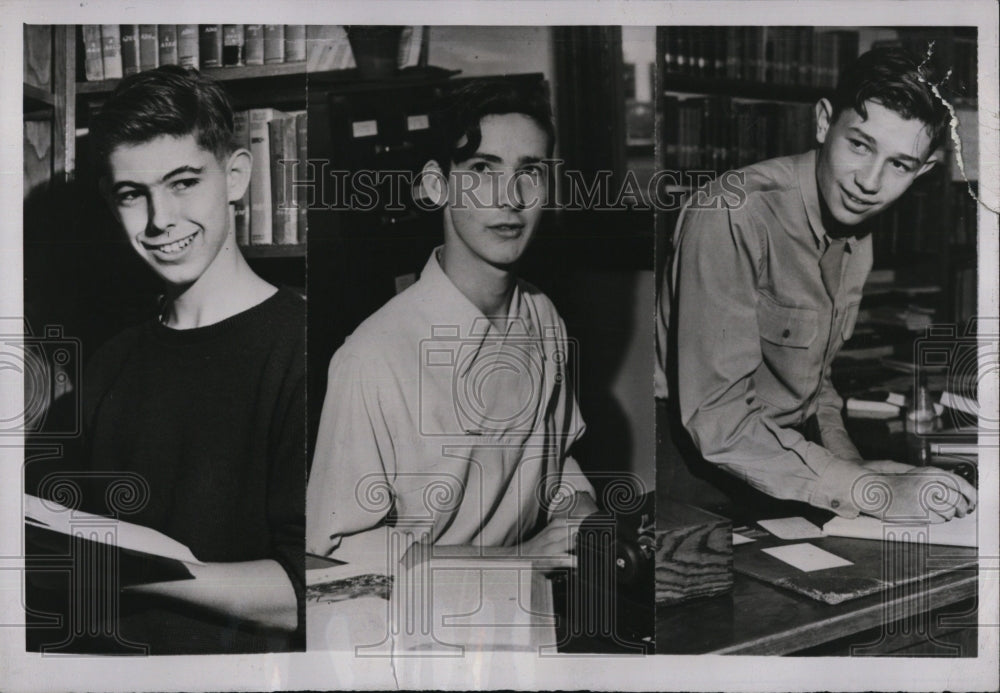 1946 Press Photo Don Jones,Robert Crawford & Paul Goda Student Competition - Historic Images