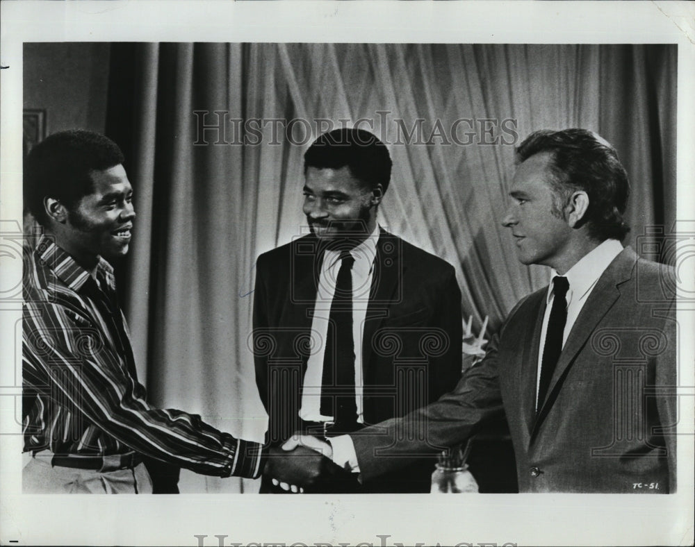 1968 James Earl Jones, G. S. Brown, Richard Burton "The Comedians" - Historic Images