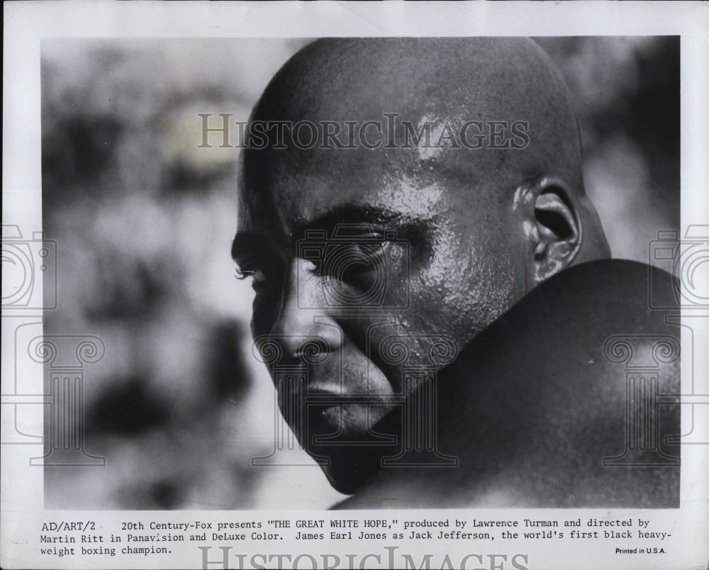 1971 Press Photo James Earl Jones as Jack Jefferson "The Great White Hope" - Historic Images