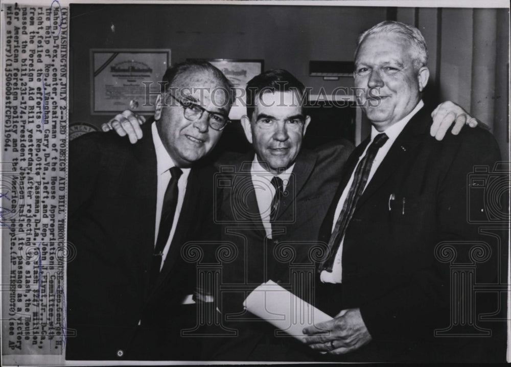 1964 Press Photo Rep George Mahon,Rep Vaughn Gay, Rep John Flynt - RSM03263 - Historic Images