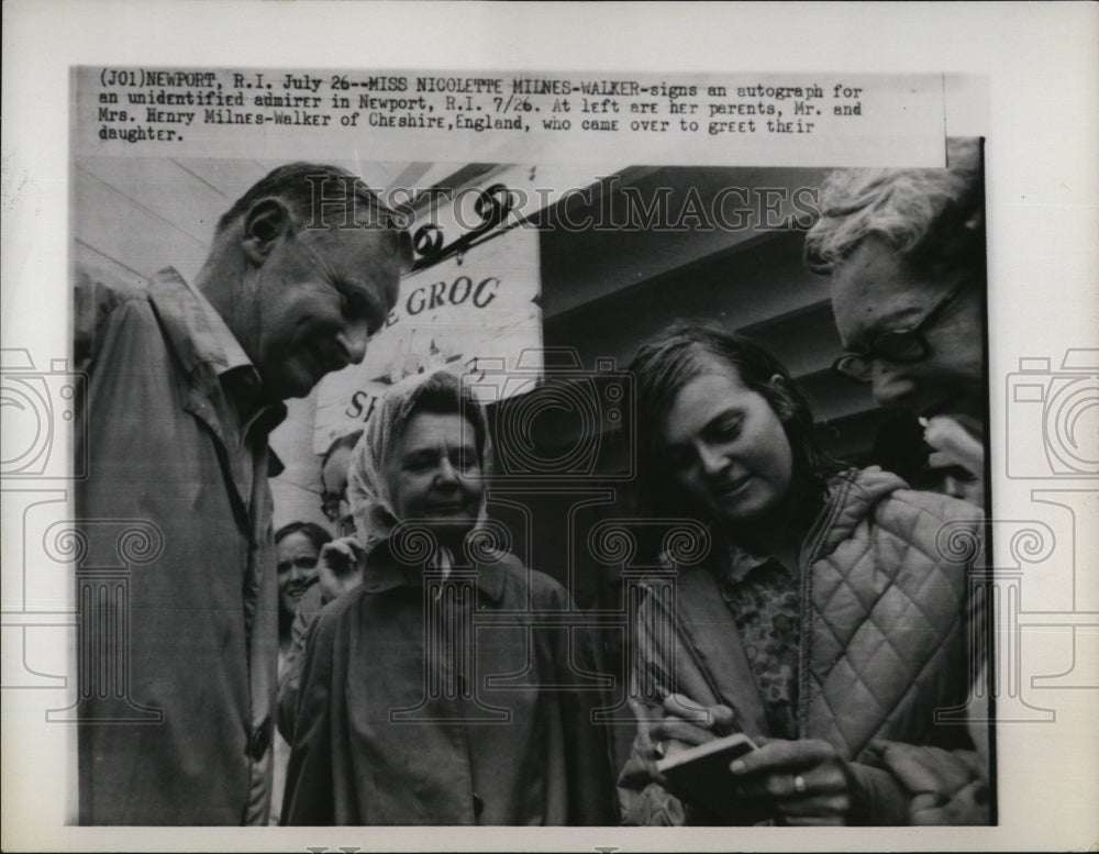 1971 Nicolette Milenes-Walker sailed alone from England to USA-Historic Images