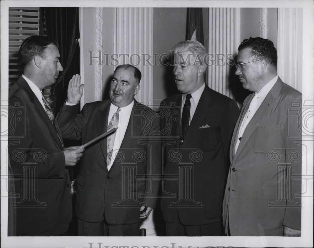 1953 Press Photo Rep. J. Robert Mahan, Lt. Gov. Sumner Whittier, M. Skerry - Historic Images