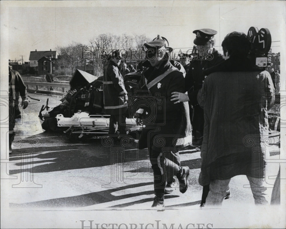 1976 Trooper John Sprague Escorted From Scene By Kevin Hogaboom-Historic Images