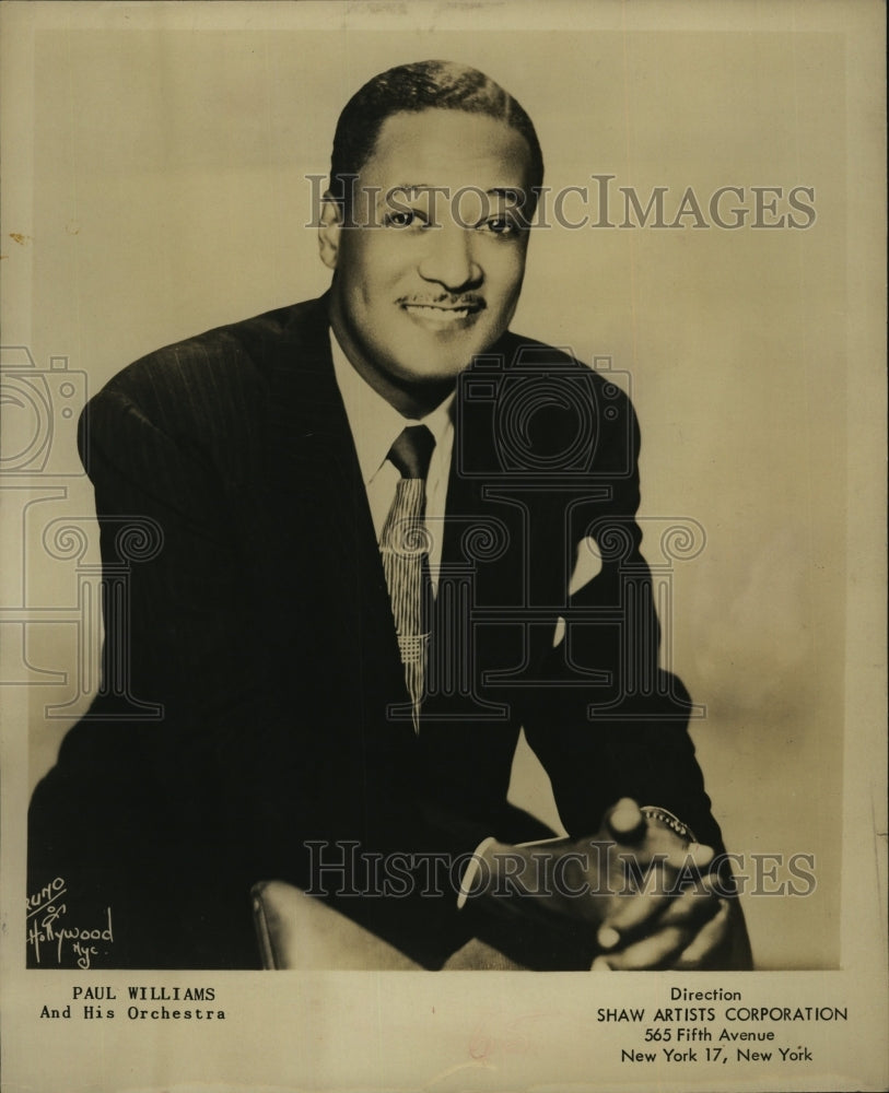 1959 Saxophone player, Paul Williams & his Orchestra - Historic Images