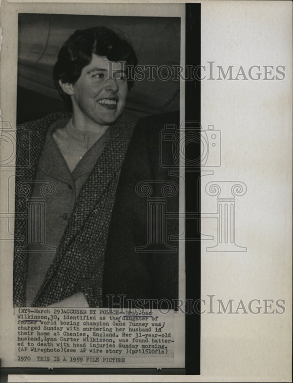 1959 Mrs Joan Wilkinson, daughter of boxing champ Gene Tunney ...