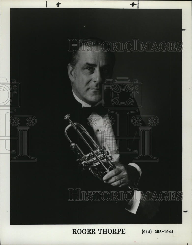 1991 Press Photo Musician Trumpet Player Roger Thorpe - RSM03793 - Historic Images