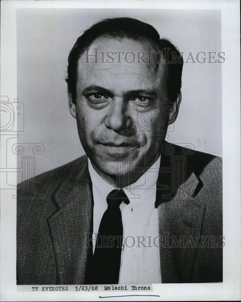 1968 Press Photo Malachi Throne TV Keynotes - RSM03827 - Historic Images