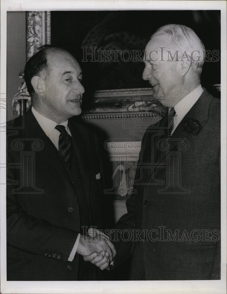 1964 Press Photo Patrick Gordon Walker, British Labor party & US Amb D Bruce - Historic Images