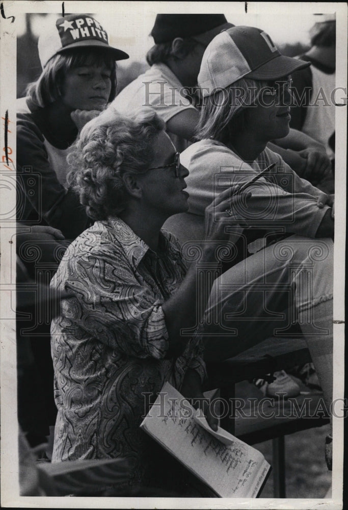 1979 Press Photo Claire Wilkens, known as Mrs Baseball - RSM04201 - Historic Images