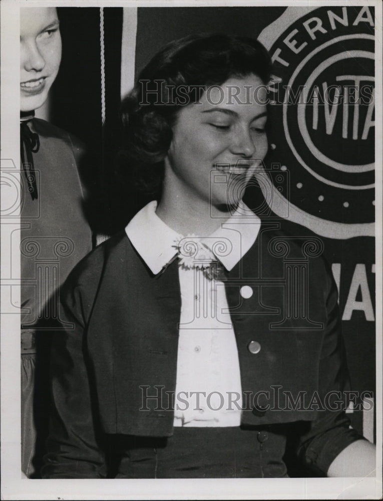 1956 Ann Hughes Williams at a business  show - Historic Images