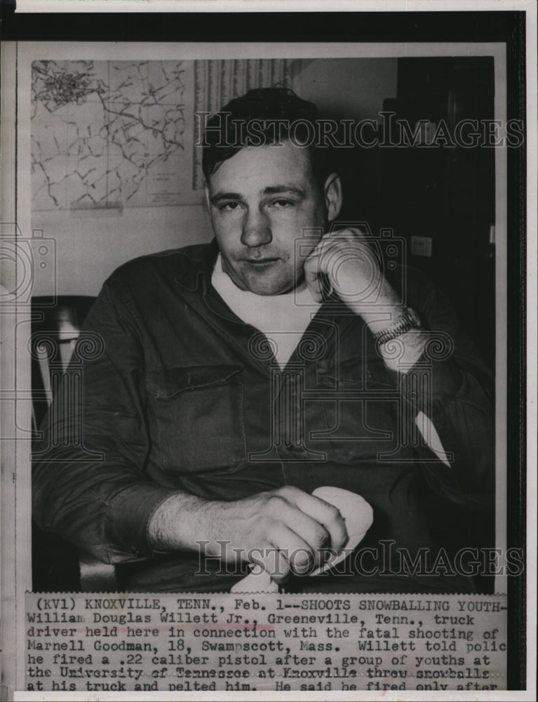 1965 Press Photo William D Willett Jr, in custody for shooting - RSM04295 - Historic Images