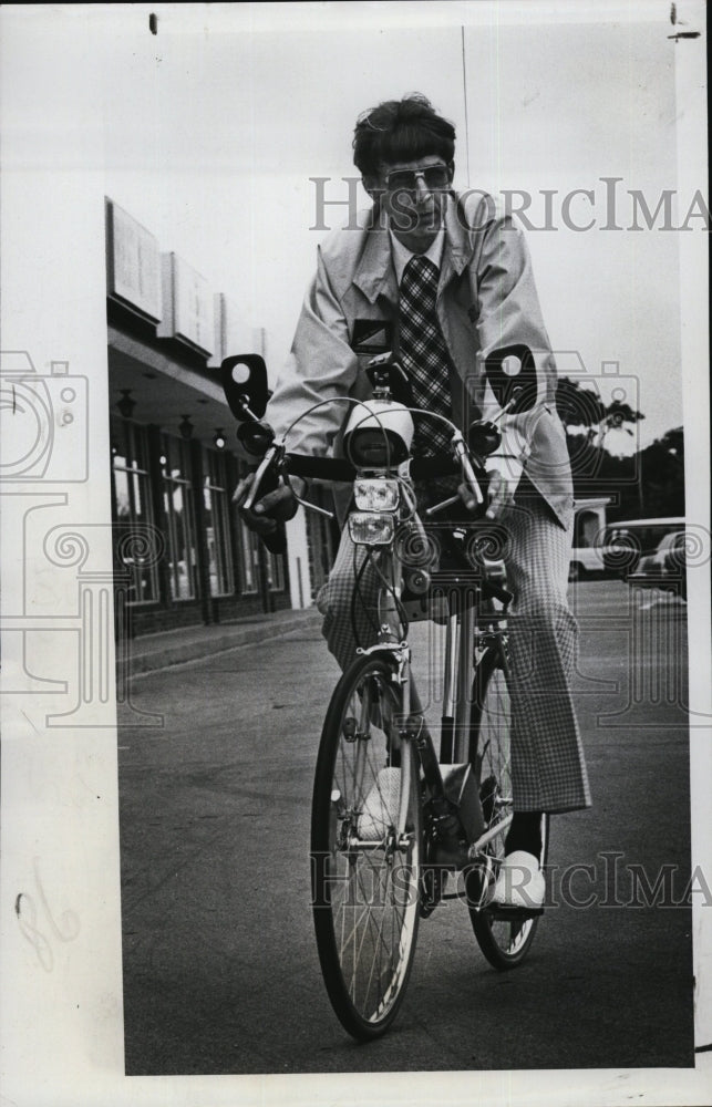 1978 Bill Wilkins Rides his Bicycle - Historic Images