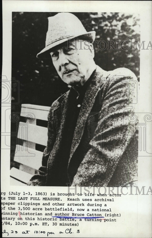 1984 Press Photo Author Bruce Catton of &quot;The Last Full Measure&quot; - Historic Images