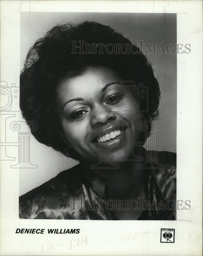 1977 Press Photo Singer, Deniece Williams on Columbia music - RSM04427 - Historic Images