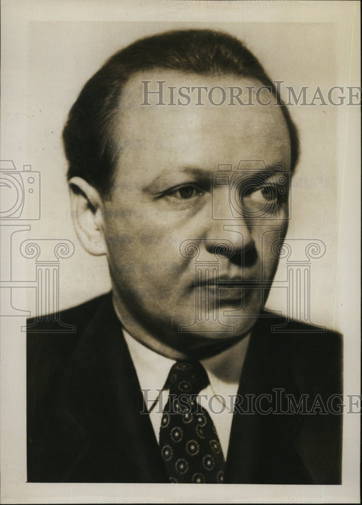 1949 Press Photo Alexei Cepicka, Czechoslovakia Communist Minister of Justice - Historic Images