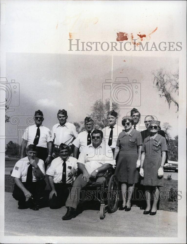 1974 Press Photo Service in Florida Memorial Gardens in Spring Hill Honor VETS - Historic Images