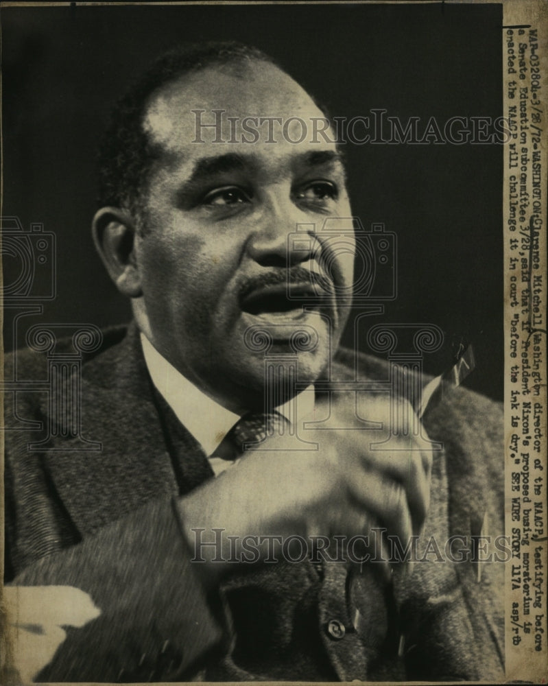 1972 Press Photo Washington Director of the NAACP Clarence Mitchell - RSM04785 - Historic Images