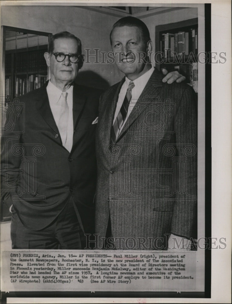 1963 Press Photo Paul Miller President of Associated Press - RSM04883 - Historic Images