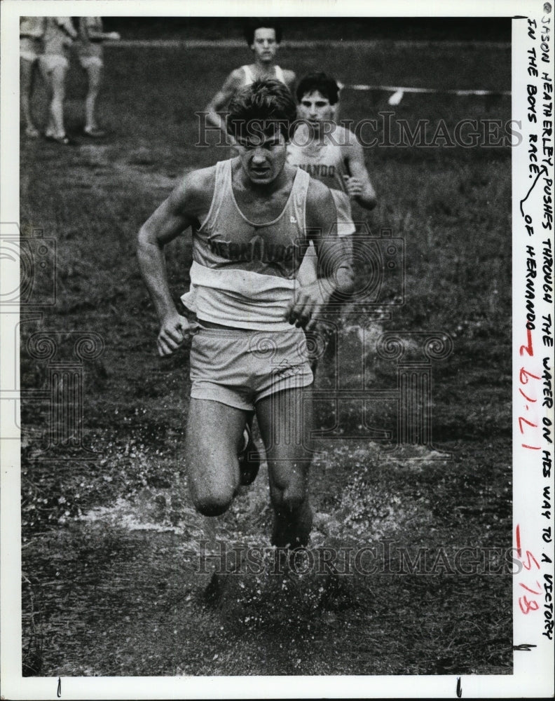 1982 Press Photo Hernando HS track star Jason Heatherley - RSM05153 - Historic Images