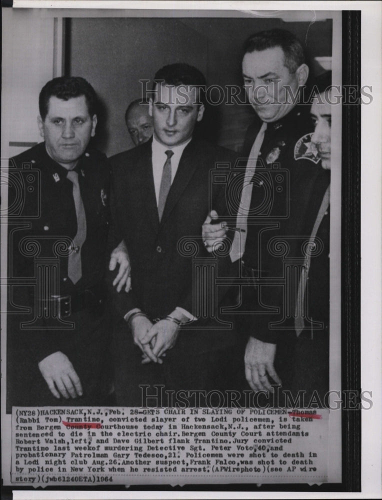 1964 Press Photo Thomas Trantine Convicted of Killing 2 Policemen - RSM05913 - Historic Images