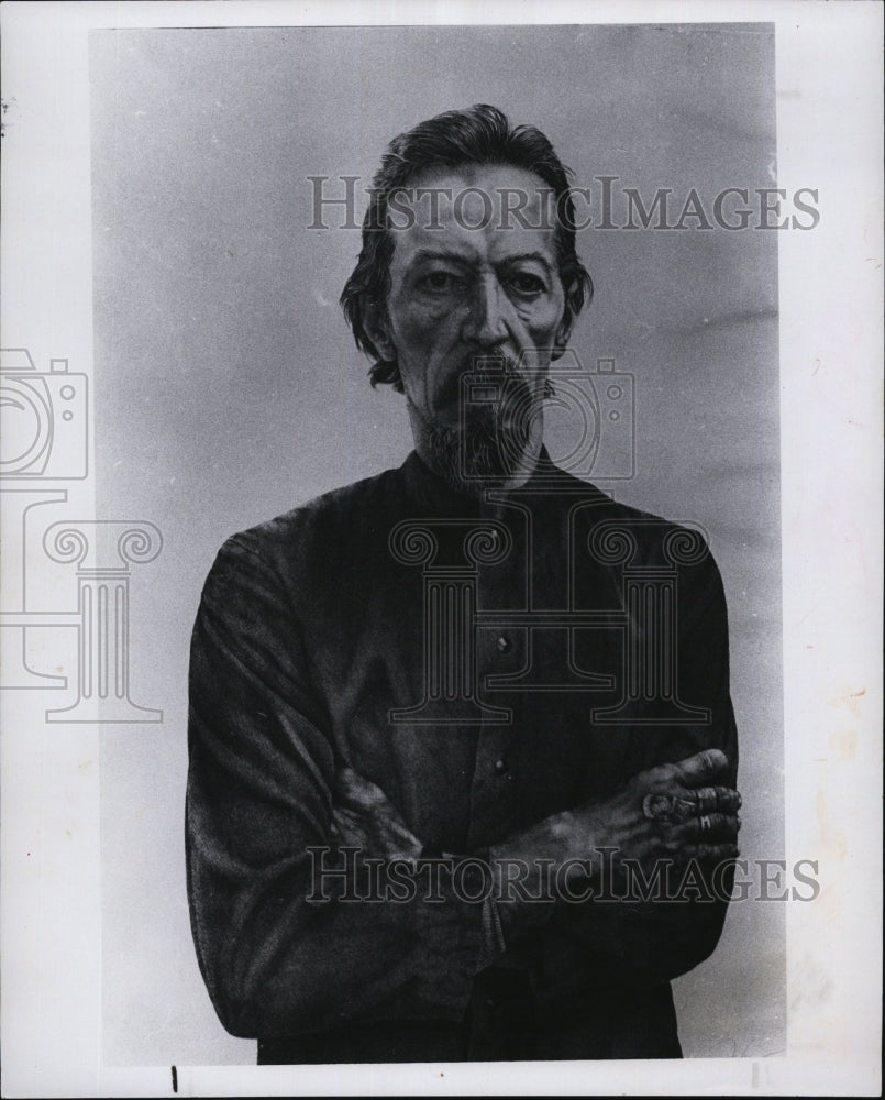 1983 Press Photo Lithograph Portrait of Artist Joe Traina - RSM05915 - Historic Images