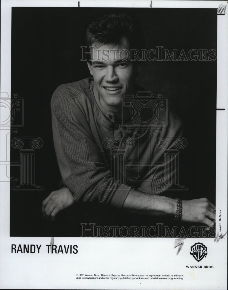 1987 Press Photo Singer Randy Travis - Historic Images