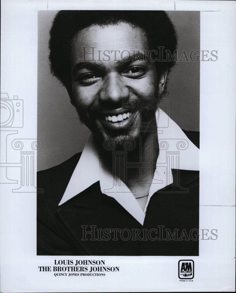 1977 Press Photo Louis Johnson, The Brothers Johnson - Historic Images