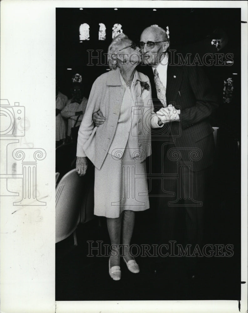 1980 Press Photo Cina and Marvin Johnston Christ United Methodist Church - Historic Images