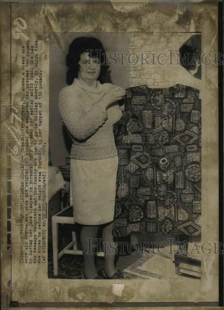1974 Press Photo Shirley Turner, 189 days with jaw wired shut for diet - Historic Images