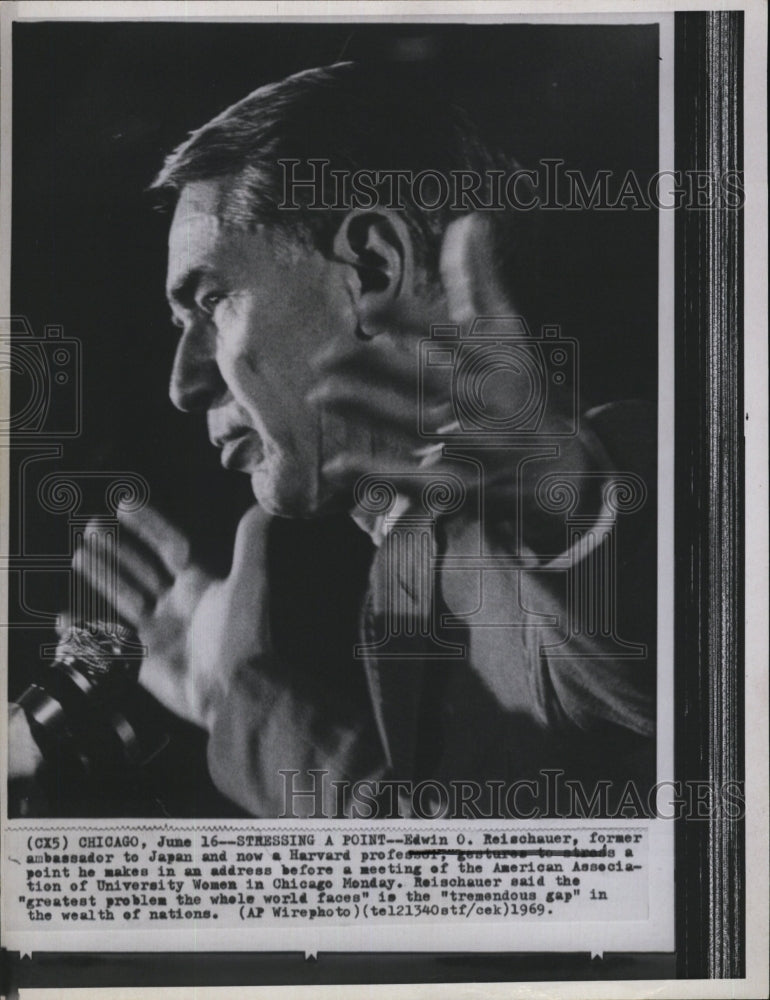 1969 Edwin O. Reischauer, former amb to Japan & now Harvard prof. - Historic Images