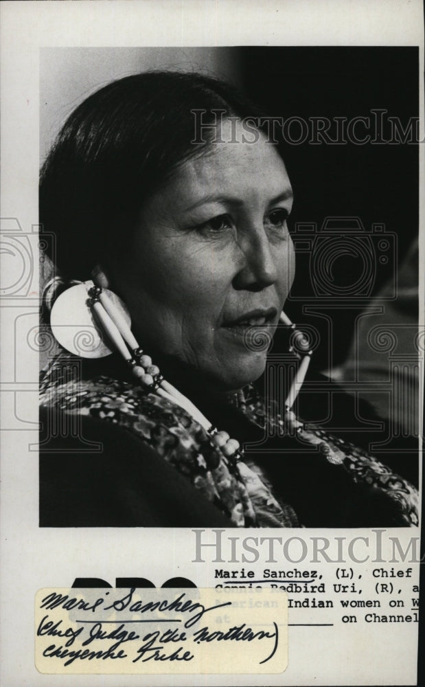 1977 Press Photo Marie Sanchez Chief Judge Of The Northern Cheyenne Tribe - Historic Images