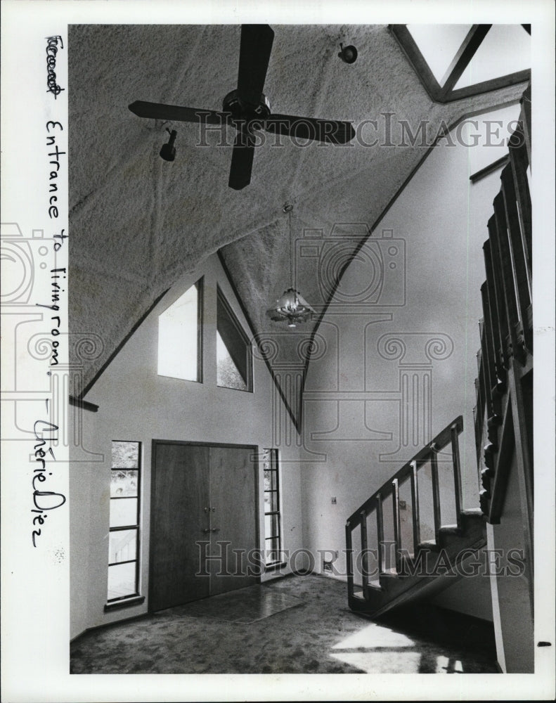 1982 Press Photo entrance hall of Mitchell Weintraub home in Florida - Historic Images