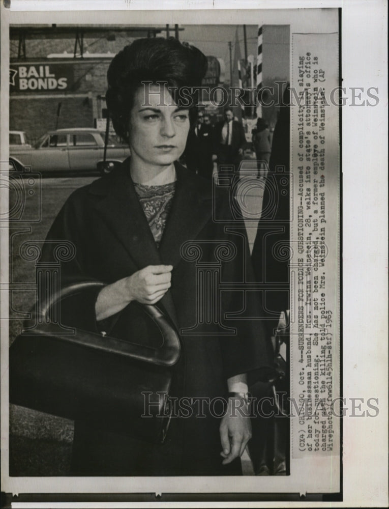 1963 Press Photo Mrs. Irwina Weinstein State attorney&#39;s office - RSM06945 - Historic Images