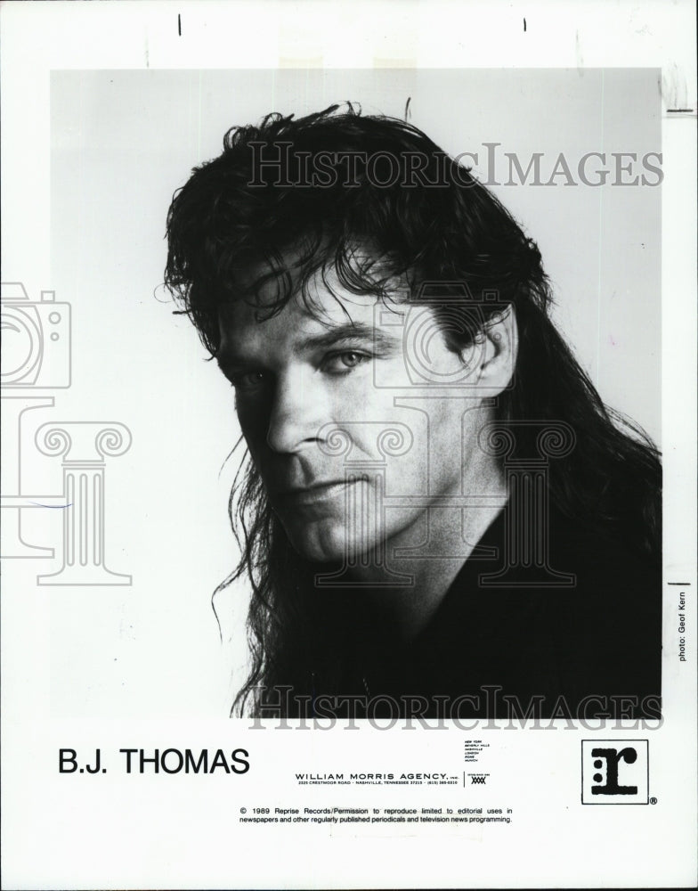 1989 Press Photo singer B. J. Thomas - RSM07307 - Historic Images