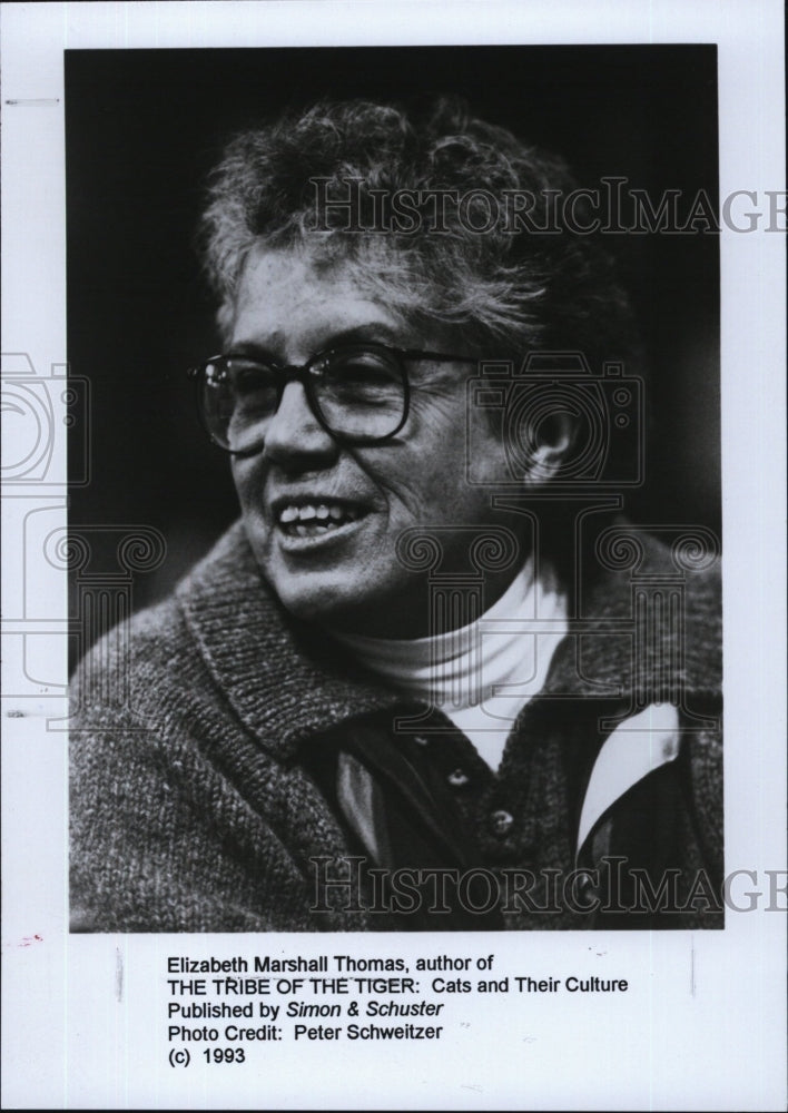 1994 Press Photo Elizabeth Marshall Thomas, author of &quot;The Tribe of the Tiger&quot; - Historic Images