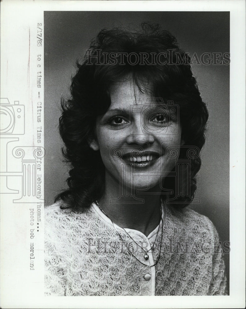 1983 Press Photo Citrus Times staffer Deborah Thomas - RSM07343 - Historic Images
