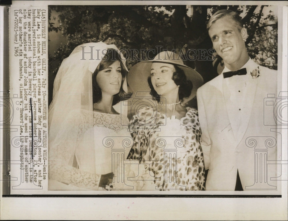 1965 Press Photo Denise Lee & Actress Mother Hedy Lamarr to Wed Lawrence Colton - Historic Images