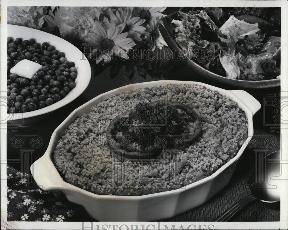 1977 Salmon Corn Casserole-Historic Images