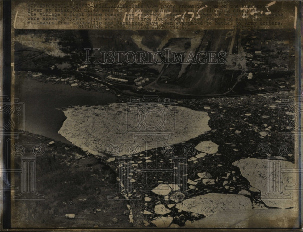 1972 ice jam Kuskckwim River Alaska - Historic Images