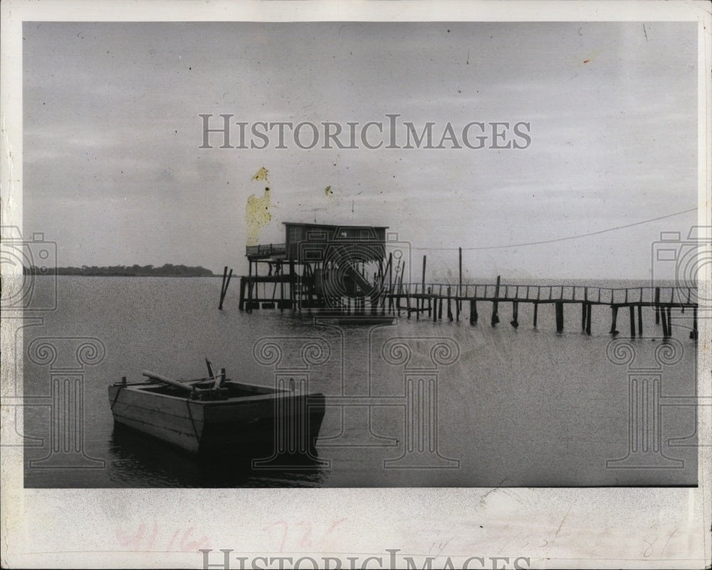 1970 Press Photo A fish house at high tide in Florida - RSM07667 - Historic Images