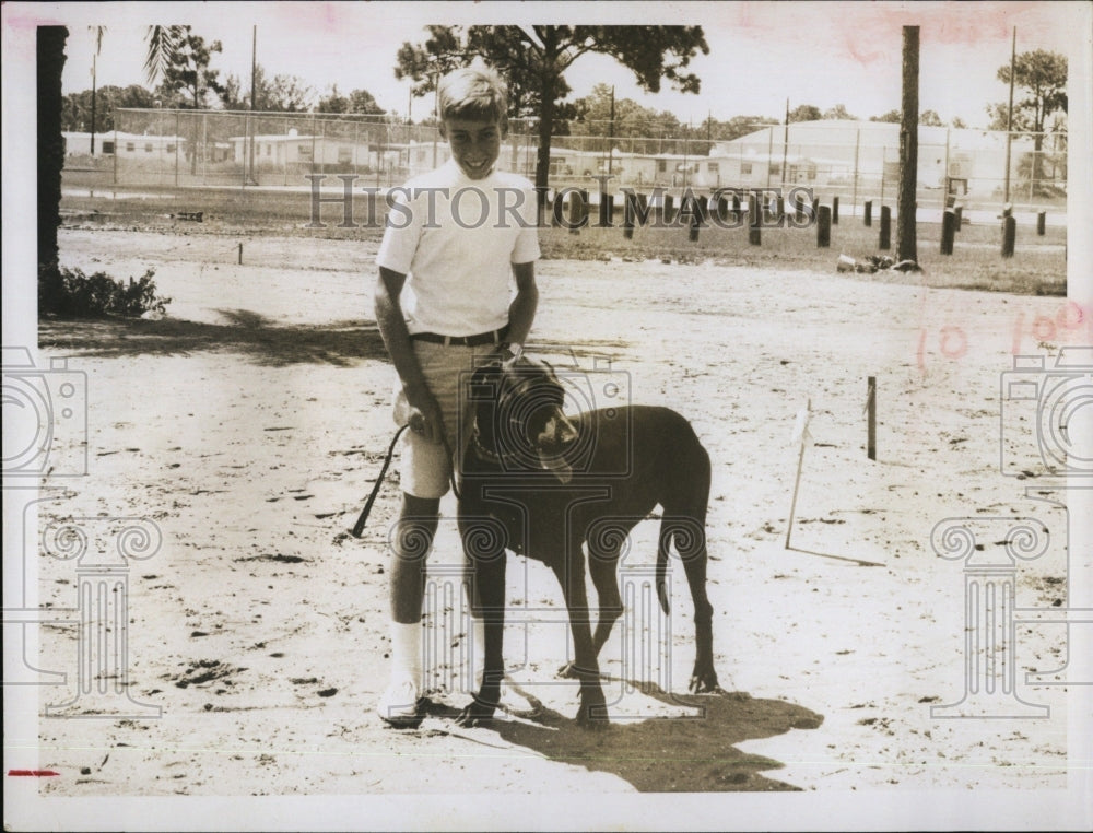 1968 Winner of Largest Pet Craig Ruark and Great Dane  - Historic Images