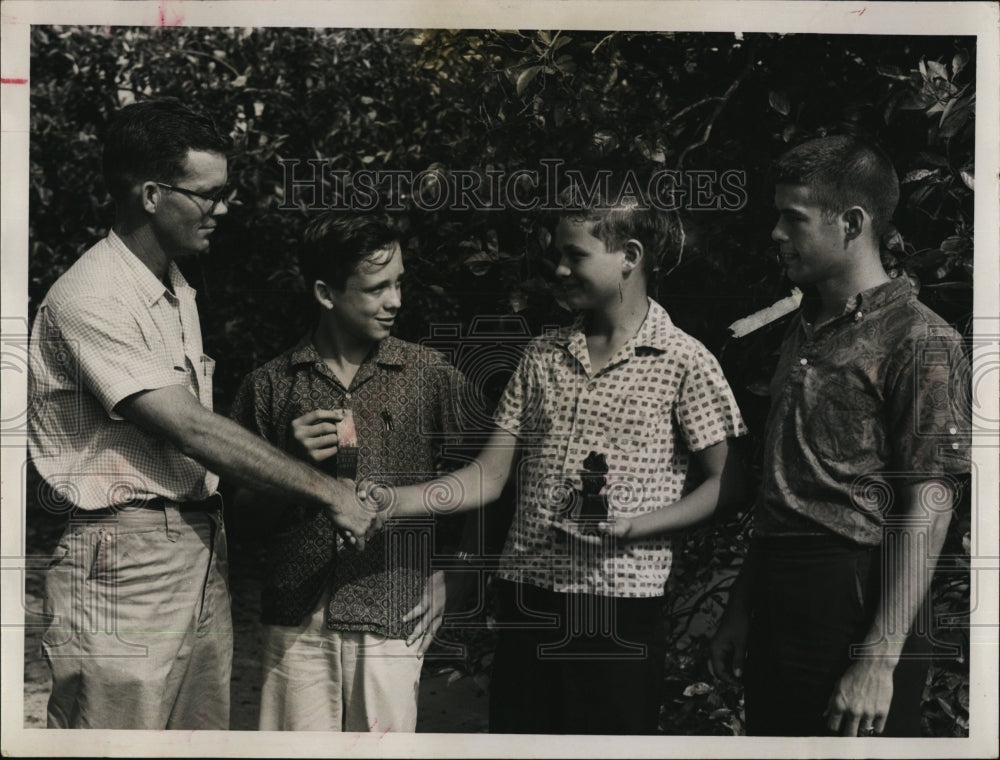 1962 Press Photo 4-H Club L.L&gt; Rozar, Leighton Smith, Walter Mallett &amp; Sam Baker - Historic Images