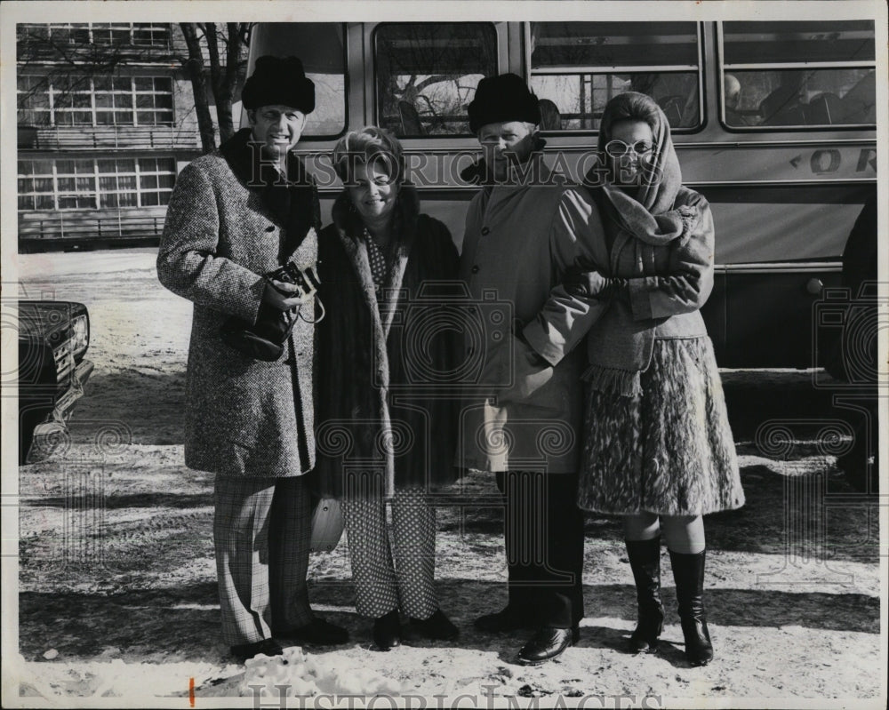 1972 Press Photo Mr &amp; Mrs Stan Musial &amp; Mr &amp; Mrs John B. Lake in Warsaw, Poland - Historic Images