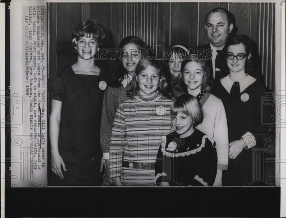 1968 Press Photo Rep Bill Laite 7 pagesK Laite,J Laite,M Holiday,V Sanders - Historic Images