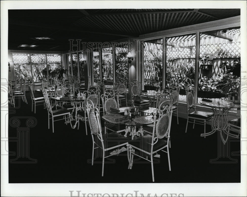 Press Photo The dining room of Old Fisherman&#39;s Inn in Florida - RSM07897 - Historic Images