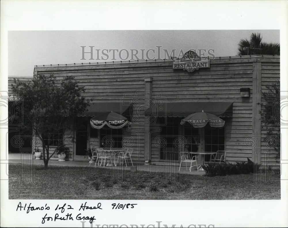 1985 Press Photo Alfano&#39;s Restaurant - RSM08149 - Historic Images