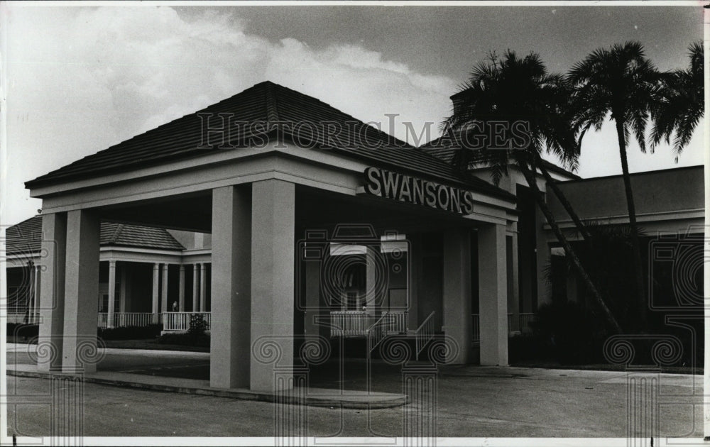 1984 Press Photo Swansons Wine &amp; Bistro restaurant in St Petersburg , Fla. - Historic Images